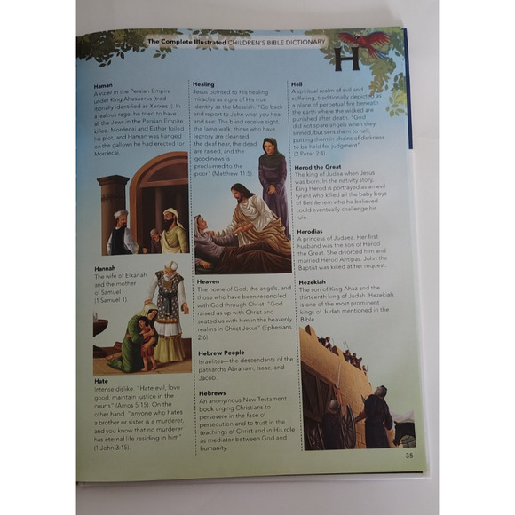 Bible Dictionary & Atlas Book Lot Children's Illustrated Colorful Homeschool - Picture 8 of 9
